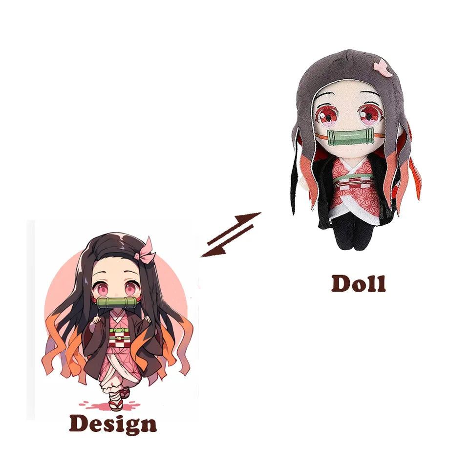 Nezuko Plush Toy – A lovable stuffed toy depicting the character Nezuko, ideal for fans of the series and collectors alike