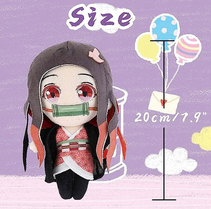 Nezuko Plush Toy – A lovable stuffed toy depicting the character Nezuko, ideal for fans of the series and collectors alike