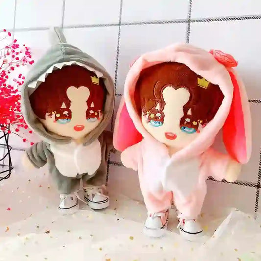 CustomPlushMaker sells 20cm cotton doll clothes wholesale, like dinosaur onesies and cute pajamas:plushie's cute pajamas