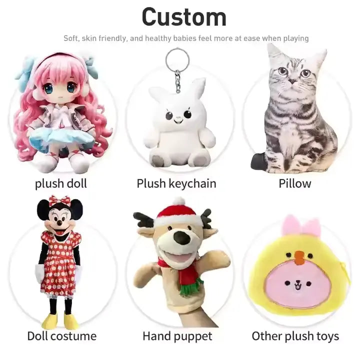 CustomPlushMaker Low MOQ Stuffed Animal Plushies, Custom Toy Design, Personalized Animal Mascot Creations: idea to real