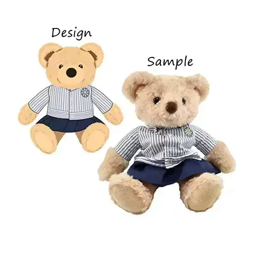 CustomPlushMaker custom made plush toy Cute Soft Plush Dolls MOQ 30cm Handmade Plush Kpop Dolls Custom Plush Toy:E Bear's animated character and plush toy prototype