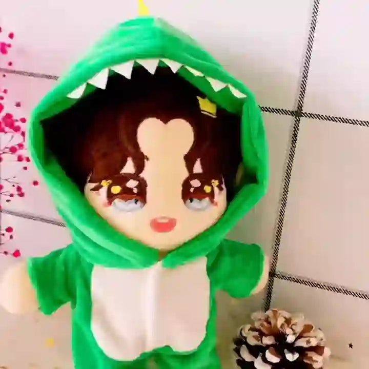 CustomPlushMaker sells 20cm cotton doll clothes wholesale, like dinosaur onesies and cute pajamas:plushie's cute pajamas